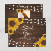 Carte de remerciements Mariage des feux de tournes (Devant / Derrière)