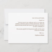 Carte de remerciements Mariage des phases de lune (Dos)