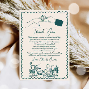 Carte de remerciements Mariage Dessin Dessin Dupli