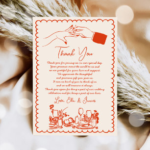 Carte de remerciements Mariage Dessin Dessin Dupli