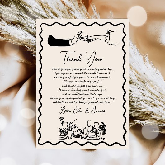 Carte de remerciements Mariage Dessin Dessin Dupli