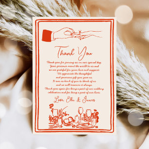 Carte de remerciements Mariage Dessin Dessin Dupli