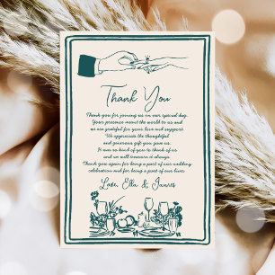 Carte de remerciements Mariage Dessin Dessin Dupli