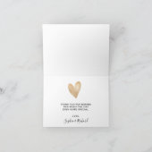Carte De Remerciements Mariage Destination World Map Gold Removable Heart (Intérieur)