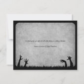 Carte De Remerciements Mariage d'Halloween Zombie Horreur (Dos)
