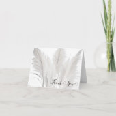 Carte De Remerciements Mariage d'herbe Boho Pampas (Devant)