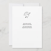 Carte De Remerciements Mariage d'illustrations de Doodle en noir et blanc (Dos)