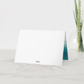 Carte De Remerciements Mariage d'onde d'aquarelle Ombre turquoise | (Dos)