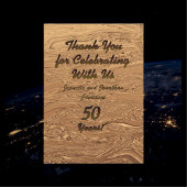 Carte De Remerciements Mariage d'Or 50e Anniversaire Remerciements Person