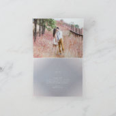 Carte De Remerciements Mariage d'or géométrique moderne gris simple (Intérieur)