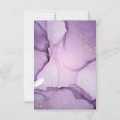 Carte De Remerciements Mariage d'or violet (Dos)