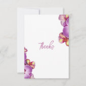 Carte De Remerciements Mariage d'orchidées (Devant)