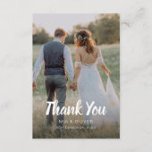 Carte de remerciements Mariage double face avec ph (Devant)