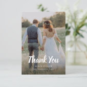 Carte de remerciements Mariage double face avec ph (Debout devant)