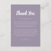 Carte de remerciements Mariage double face avec ph (Dos)