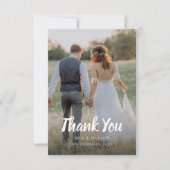 Carte de remerciements Mariage double face avec ph (Devant)