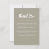 Carte de remerciements Mariage double face avec ph (Dos)