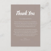 Carte de remerciements Mariage double face avec ph (Dos)