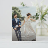Carte de remerciements Mariage double face avec ph (Debout devant)
