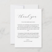 Carte de remerciements Mariage double face avec ph (Dos)
