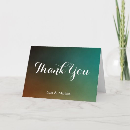 Carte De Remerciements Mariage doux tropique (Devant)