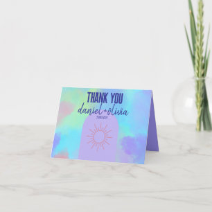 Carte De Remerciements Mariage doux violet profond