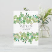 Carte De Remerciements Mariage du jardin d'Eucalyptus (Debout devant)