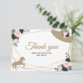 Carte de remerciements Mariage du Kentucky Derby (Debout devant)