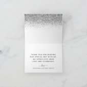 Carte de remerciements Mariage Dusty Blue & Silver (Intérieur)