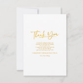 Carte De Remerciements Mariage Écriture Photo (Dos)