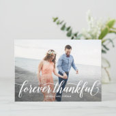 Carte De Remerciements Mariage éditable couleur simplement romantique (Debout devant)