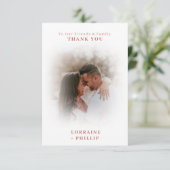 Carte De Remerciements Mariage effet de dégradé romantique (Debout devant)