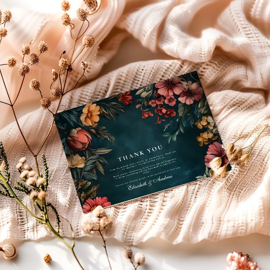 Carte De Remerciements Mariage éffrayant Glam