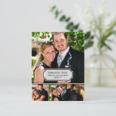 Carte de remerciements Mariage élégant (Debout devant)