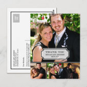 Carte de remerciements Mariage élégant (Devant / Derrière)