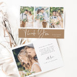 Carte De Remerciements Mariage élégant à la main 4 Photo<br><div class="desc">Carte de remerciements mariage simple et élégant avec une photo supplémentaire et texte personnalisé au dos. Vous pouvez utiliser cette carte pour un mariage, un diplôme, un fiançailles, un anniversaire ou tout événement spécial. Pour une personnalisation plus avancée de cette conception, cliquez sur le BOUTON OUTIL DESIGN BLEU ci-dessus !...</div>