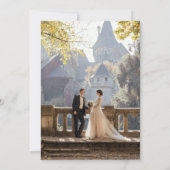 Carte De Remerciements Mariage élégant au manoir avec jardin à l'aquarell (Dos)