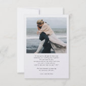 Carte De Remerciements Mariage Élégant avec Arche Remerciements Modernes (Dos)