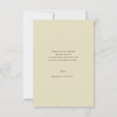 Carte De Remerciements Mariage élégant brun et or superposition écriture (Dos)