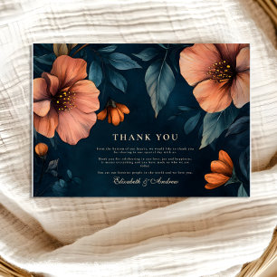 Carte De Remerciements Mariage élégant d'Halloween