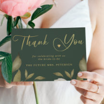 Mariage élégant et classe or vert baby shower