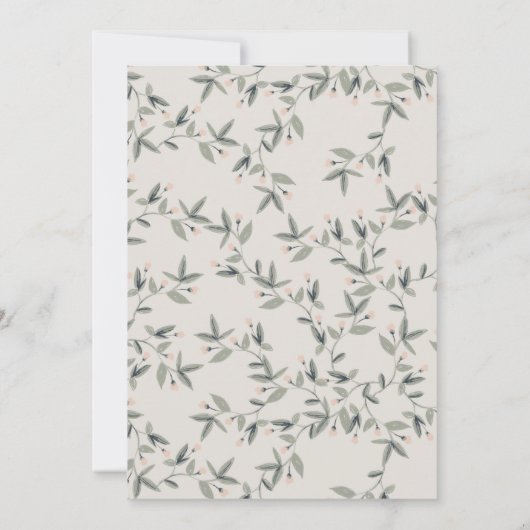 Carte De Remerciements Mariage Élégant et Mignon Cerf Crépuscule Blason F (Dos)