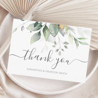 Mariage élégant feuilles d'eucalyptus verdure or