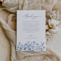 Mariage Élégant Fleur Sauvage Bleu Poussiéreux