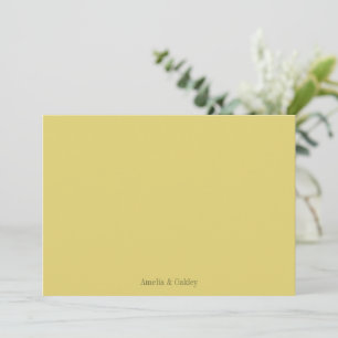 Carte De Remerciements Mariage élégant minimaliste jaune personnalisé d'é