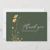 Carte De Remerciements Mariage élégant minimaliste rustique moderne (Devant)