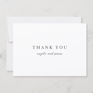 Carte De Remerciements Mariage Élégant Moderne Neutre