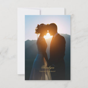 Carte De Remerciements mariage élégant sur mesure photo