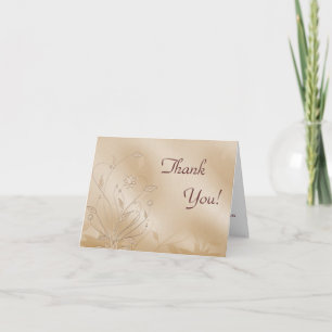 Carte De Remerciements Mariage en Satin Ivoire Brodé