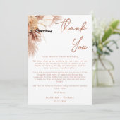 Carte De Remerciements Mariage en terre cuite de Bohême en laiton rustiqu (Debout devant)